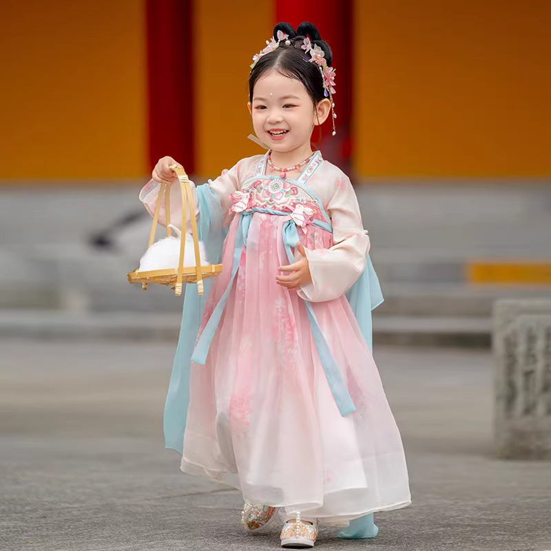 汉服女童春秋季儿童新款主连衣裙