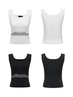 运动内搭可外穿打底针织字母背心2628 气质新款 明星同款