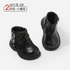 麦布熊女童冬季时尚精致公主鞋宝宝洋气舒适学步鞋婴幼儿短款皮靴