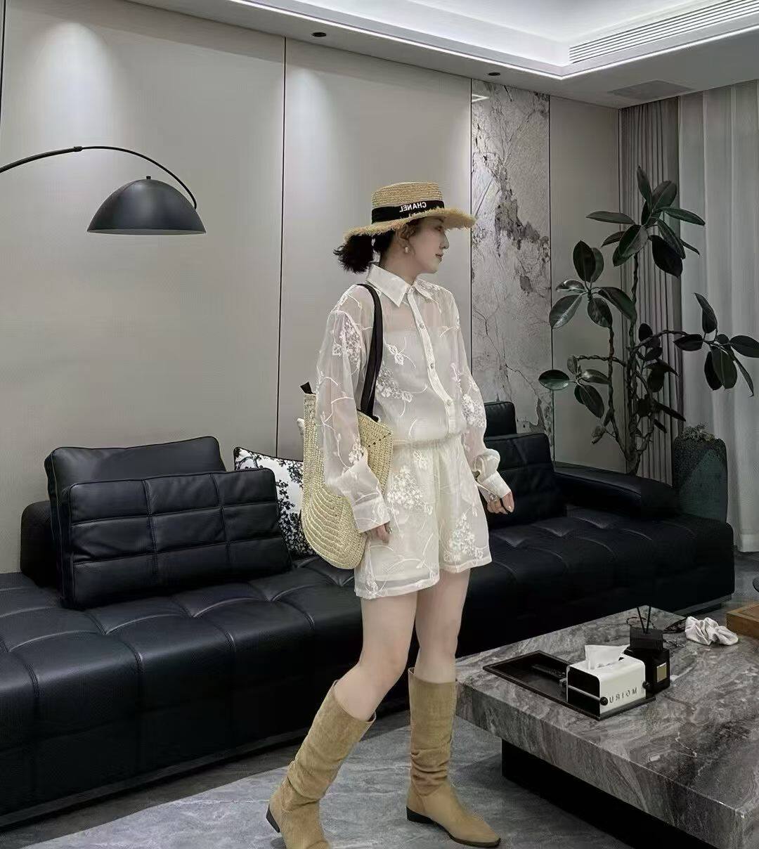 2026新款时尚百搭圆领宽松短袖短裤套装女潮上衣女ins纯色女