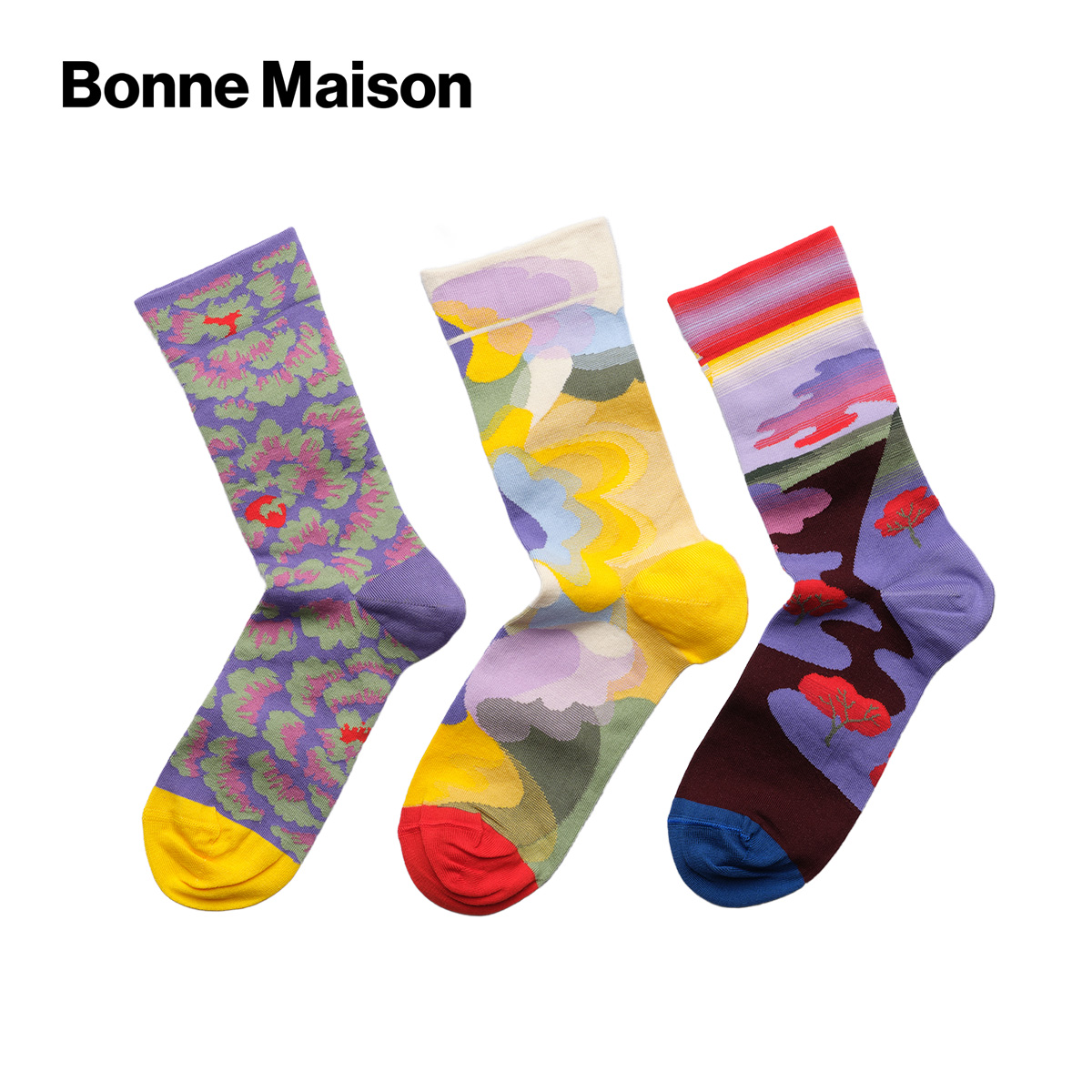 Bonne Maison法国进口设计师品牌中筒袜 老虎ins网红棉潮袜