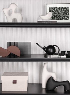 轻奢样板间客厅书房书柜陶瓷饰品摆件创意类高级设计感组合摆设