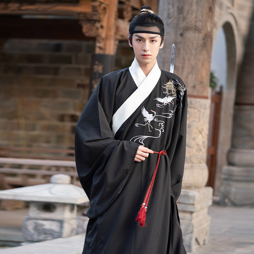 汉服男装古装长袍价格 汉服男装古装长袍图片 星期三