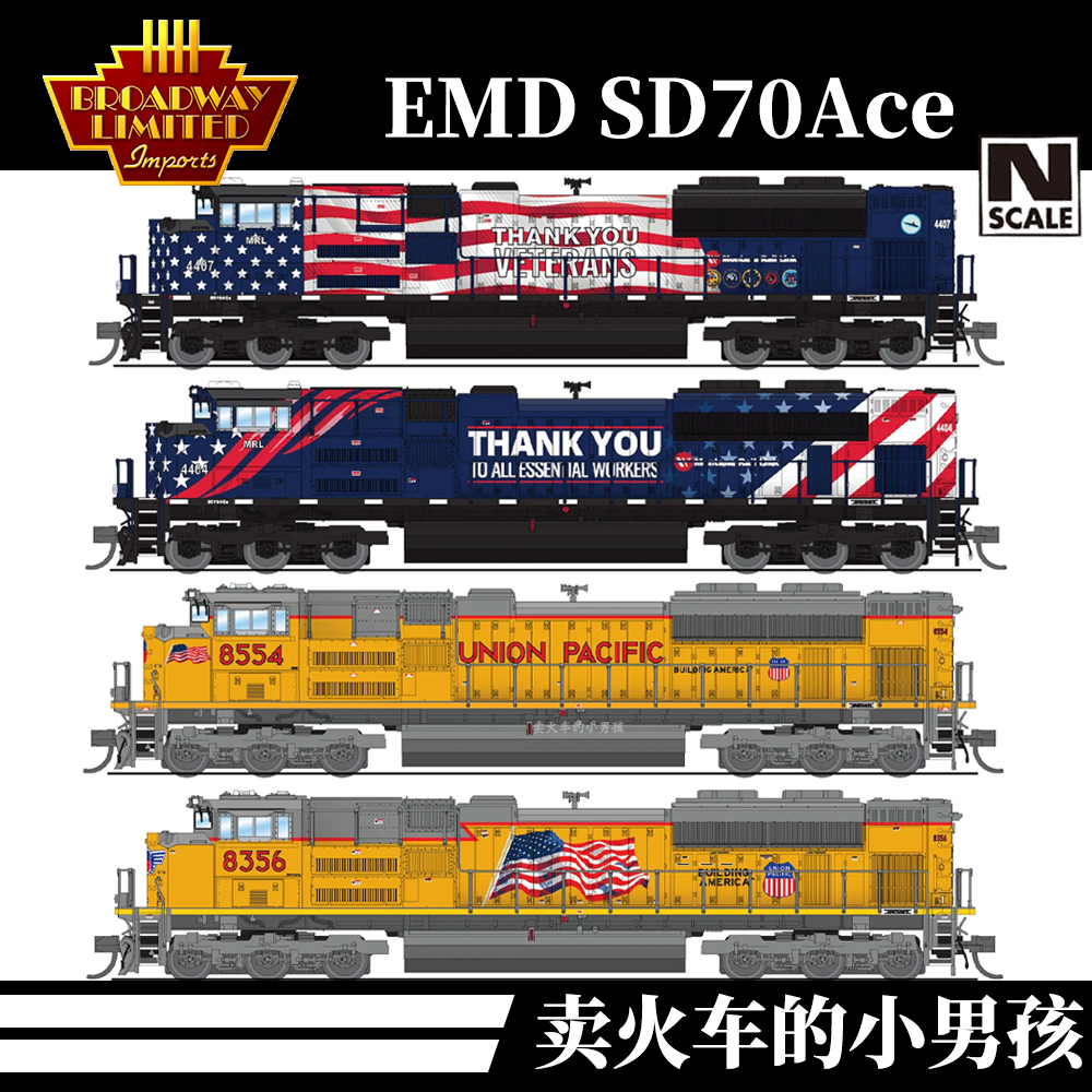 预 BLI N比例 SD70Ace 内燃机车 火车模型 美国 数码音效 多涂装 模玩/动漫/周边/娃圈三坑/桌游 火车/摩托/汽车模型 原图主图