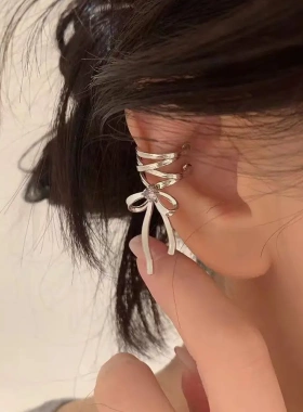 丝带美学耳夹女ins潮清冷
