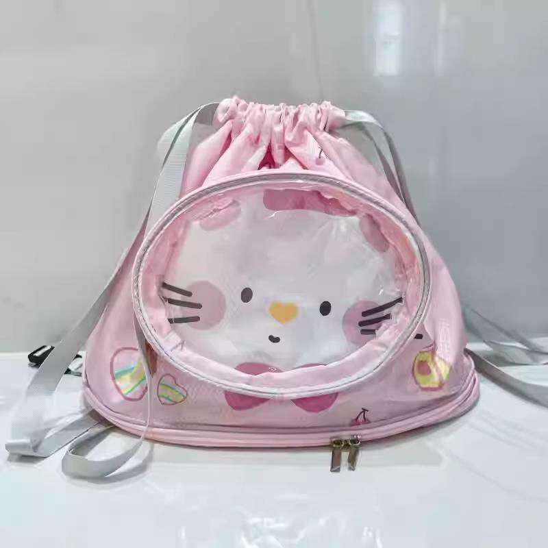 可爱猫游泳包儿童干湿分离大容量防水带鞋仓泳衣收纳袋双肩旅行包