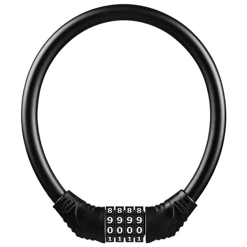 适用捷安特喜德盛自行车自行车锁防盗锁4位密码锁山地车便携电瓶