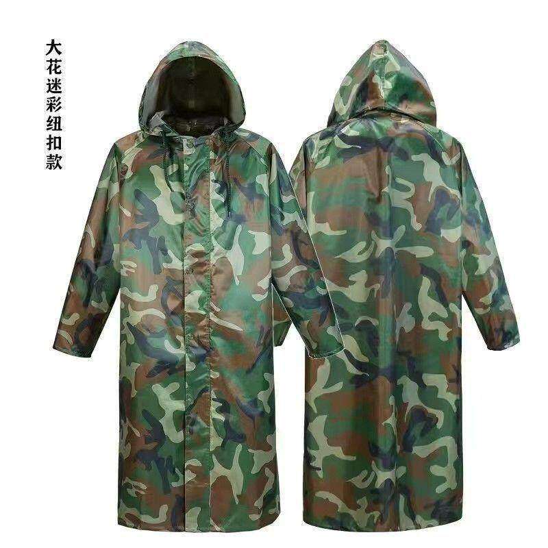 迷彩新款防水雨衣全身男士长款成人工地农活骑行单件上衣便携式