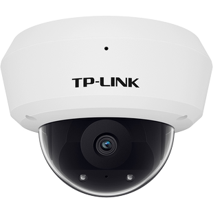 TP-LINK监控防暴摄像头高清红外夜视POE供电吸顶半球室内商用超市