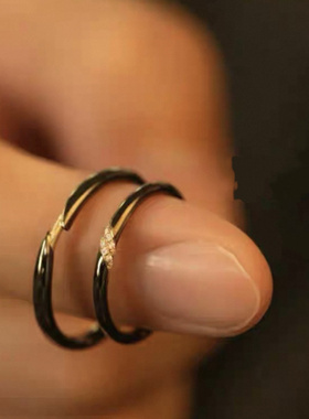 新款星眸情侣戒指男女一对简约高