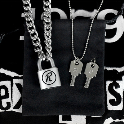 现货 英产莲  南京锁 朋克 情侣项链