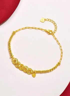 新款碎碎冰五帝币手串国潮新小众