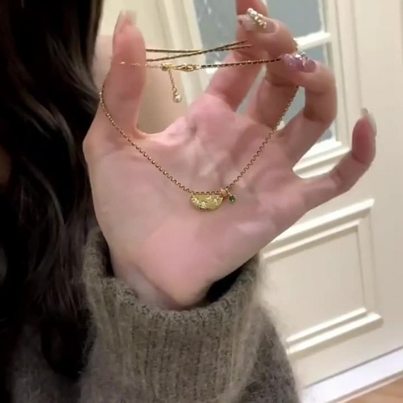 新款黑金色编绳DIY项链中古风新