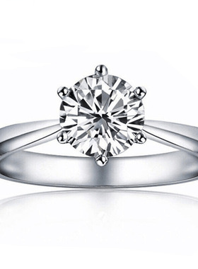 新款经典一克拉经典六爪戒指时尚