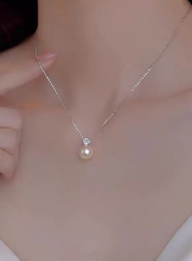 贝珠项链新款轻奢小众高级感锁骨