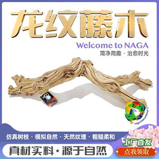 爬宠龙纹藤木雨林缸造景守宫鬃狮蜥蜴睫角蛇攀爬藤条树栖天然晒台