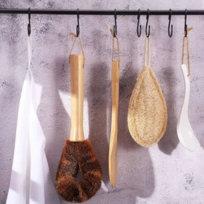 10 Black S-shaped Hooks, Easy To Install, Durable and Stylis