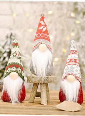 Snowflake knit doll ornament christmas decoration?tree 圣诞