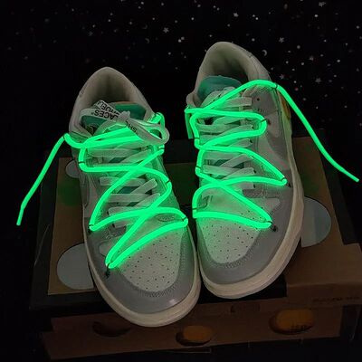 Round Luminous Fluorescent Shoelaces Glow In The Dark Night