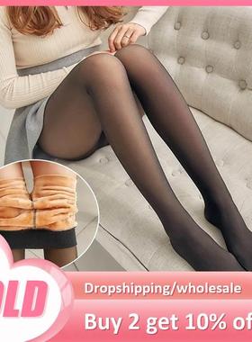 Fleece Pnty Wrm Winter Tights Therml Stockings for Women&