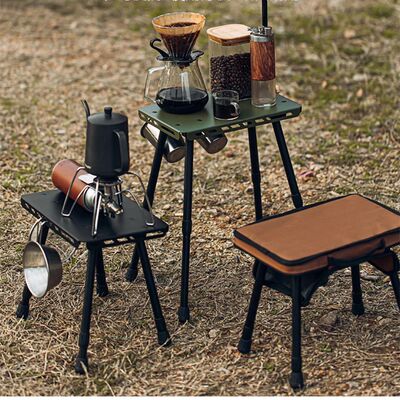 Outdoor Table And Chair Dual-Use Table, Liftable Portable St
