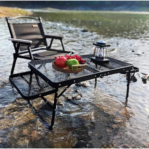 Grid Portable Lifting Folding Table Outdoor Camping Portable