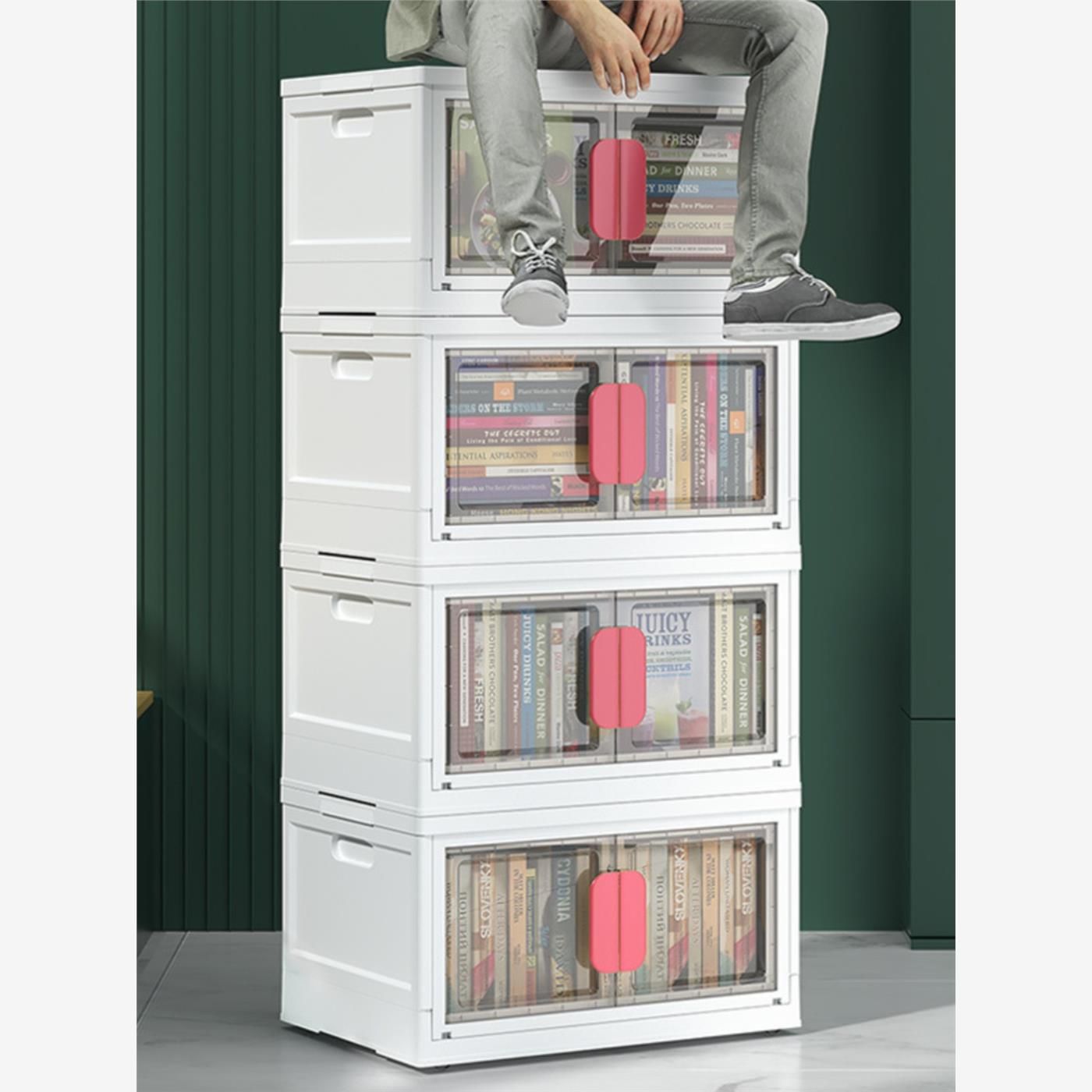 Foldable transparent clothing storage box折叠透明衣物收纳箱