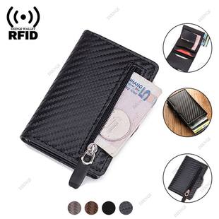 Rfid Aluminum Men Wallet Card Holders Purse Carbon Fiber Men