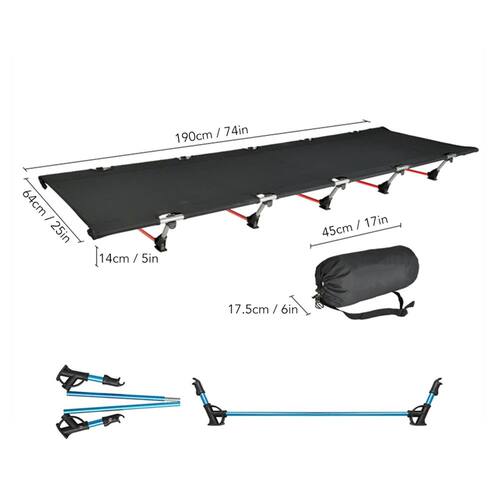Outdoor Folding Bed Ultralight Camping Cot Travel Camp Bed S