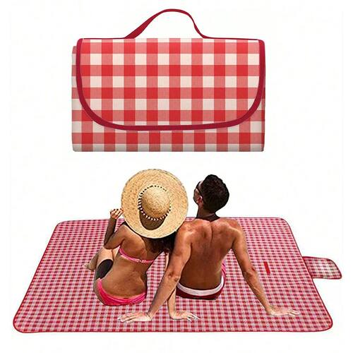 Picnic Blanket 140×190cm Beach Mat Washable Lightweight wit