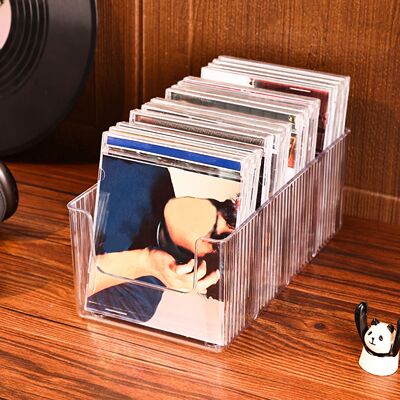 1pc Rectangular CD Storage Box Dustproof DVD Sorting Rack La
