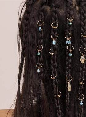 32pcs Star Dreadlock Hair Braids Cuffs and Braid