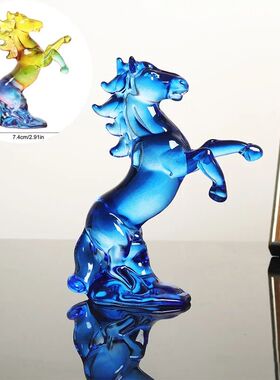9Color Crystal Horse Statue Zodiac Horse Figurine Table Scul