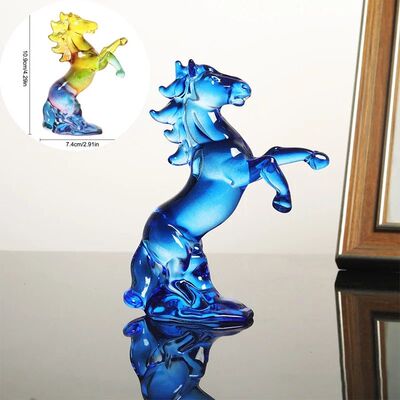 9Color Crystal Horse Statue Zodiac Horse Figurine Table Scul
