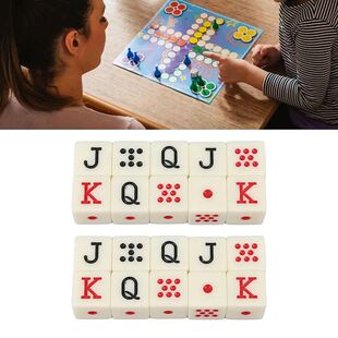 10Pcs Acrylic JQK Tab Corner Dice Square 16mm set Poker