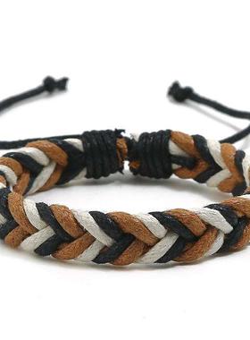 Brlet Colorful Couple Handmade Woven Brlet Wax Rope Simple S
