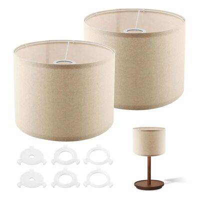 Linen Small Lamp Shades Beige Color Minimalist Lamp Shade Ad