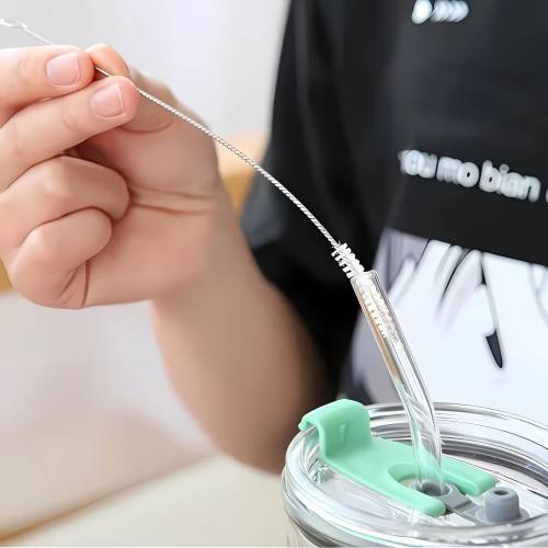 1 Set (10 Pieces) of Straw Cleaning Brush, Handle Long Straw