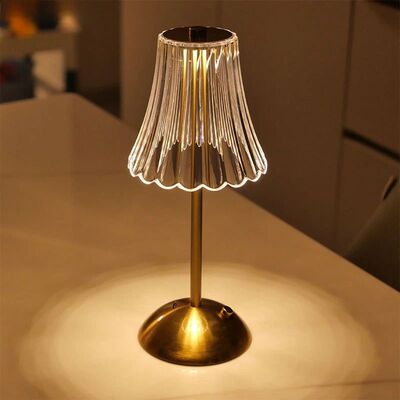 Vintage Crystal Table Lamp Touch-controlled Dimming Recharge