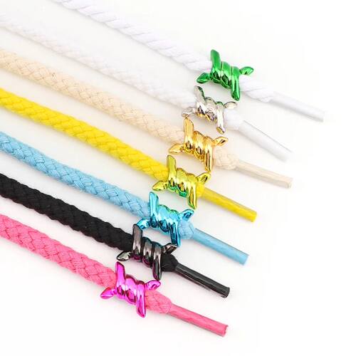 2pcs Shoe Charms Wire Thorn Knot Metal Buckles Shoelace Acce
