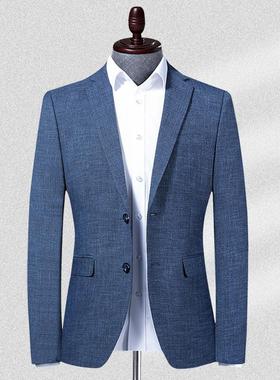 爸爸抗皱单单西春秋季西装外套男品牌款上薄衣件年休中闲西2036-L