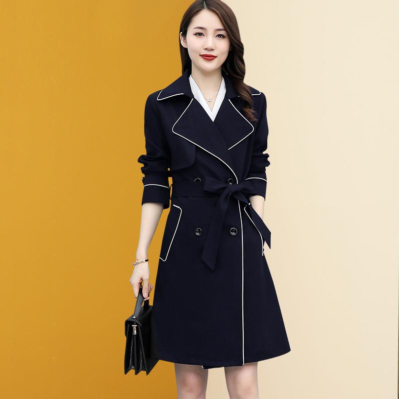 行今年流黑色风衣年新春秋个季气质小子姿762中长款款女士外套秋