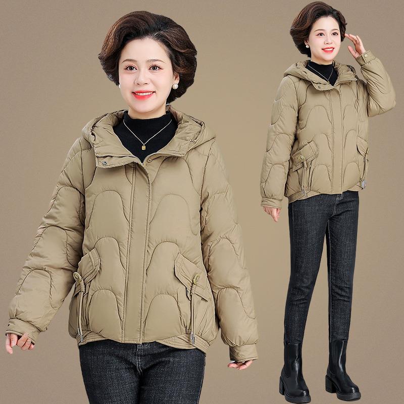 秋冬气棉衣外上套年妈妈加中厚保暖84624冬天棉袄老年气质连帽短
