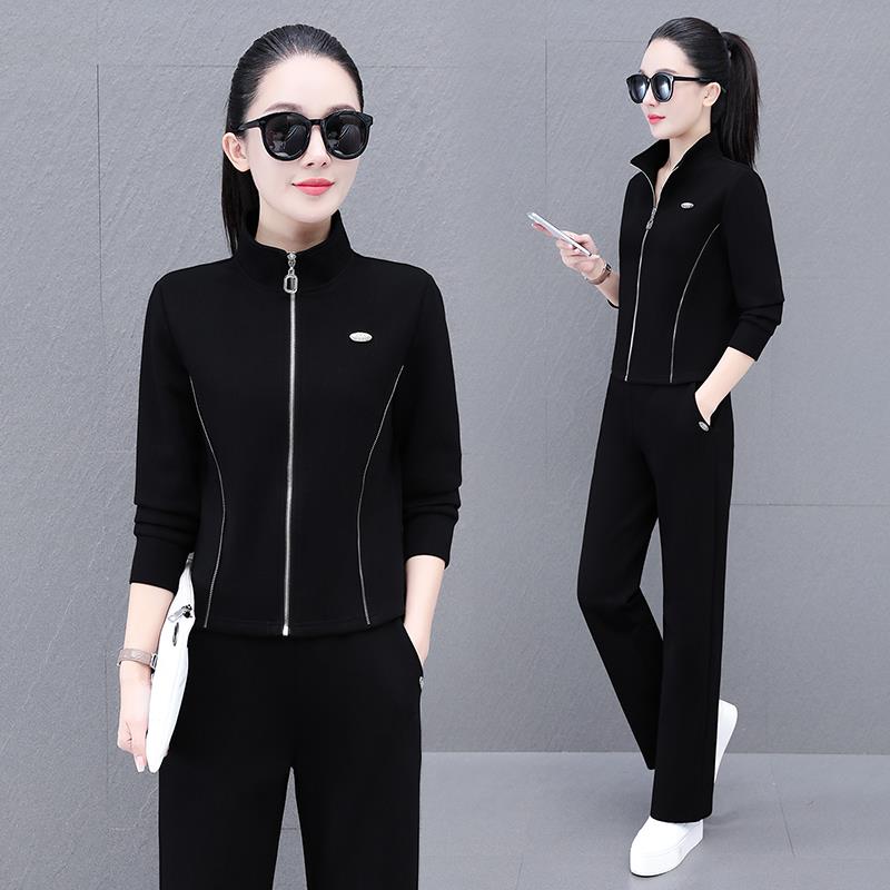 春秋运新动休套女款设计感小众减装龄气质卫衣8259088闲跑步服两