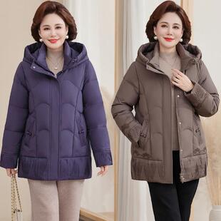 羽服加厚绒保暖洋气中年妈妈羽绒服外 冬中季 8808品牌老年短款 女装