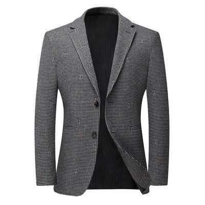 春秋务男士单小西装110211外套男男休闲商西装中年爸爸西服秋冬免