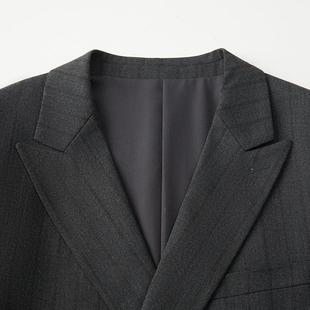 L士排扣商务条休闲职业婚庆礼纹秋三件套装 双男281 西服套装 新款