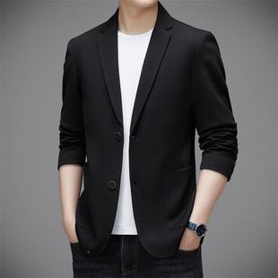 时尚 高端轻奢闲休新西服男秋季 PP质小西装 抗皱品免烫92399 单西 款