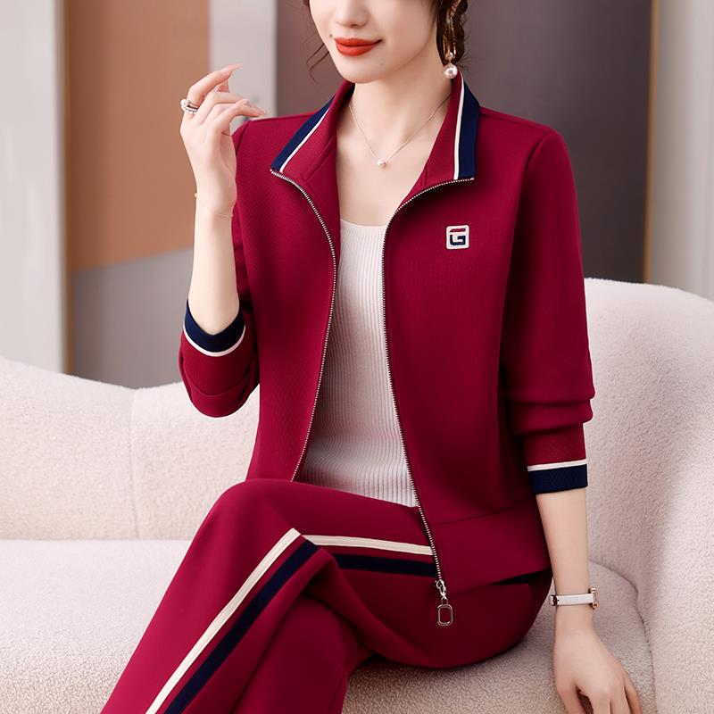 妈妈春装外套8770864新款运洋气中年动气套装女春秋质品牌件套减