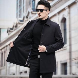 士春季 色外套男男款 2068中年夹衫 纯休闲翻领品牌克男装 男式 新款